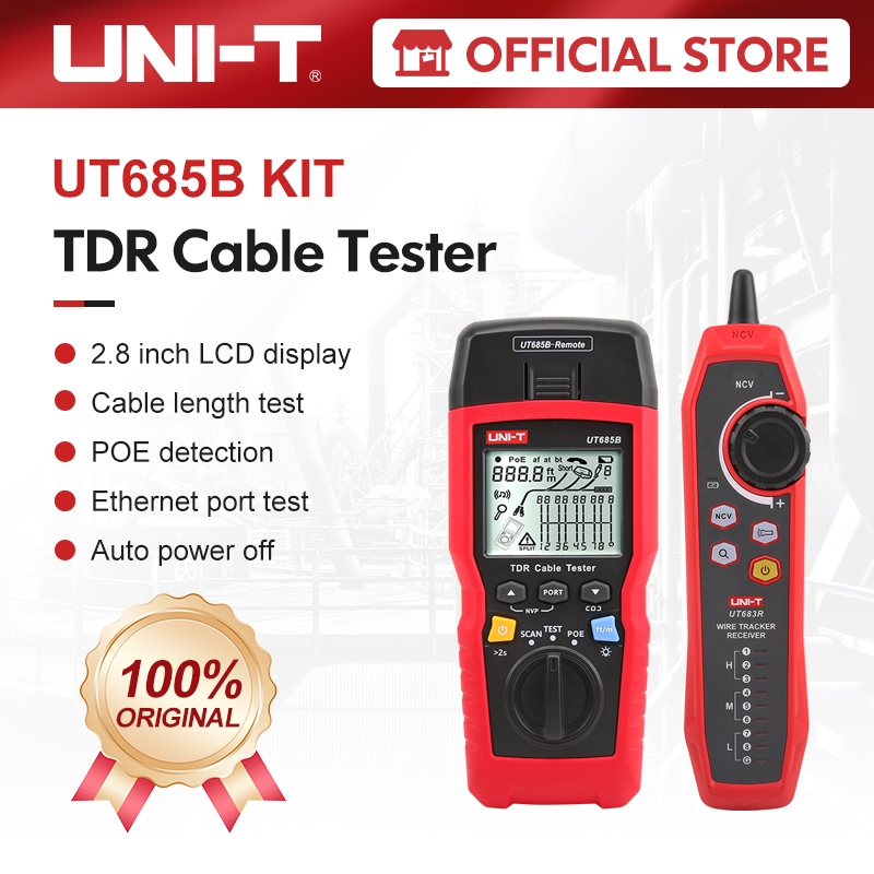 UNI-T UT685B KIT TDR Cable Tester 500m Cable Length Test POE Detection ...