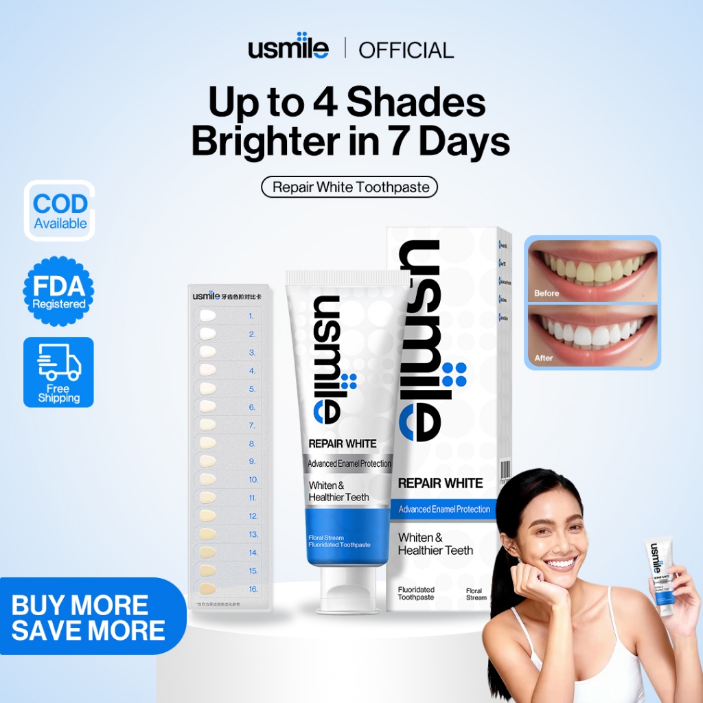 usmile Repair White Toothpaste 100g/tube, Stains Removal & Enamel ...