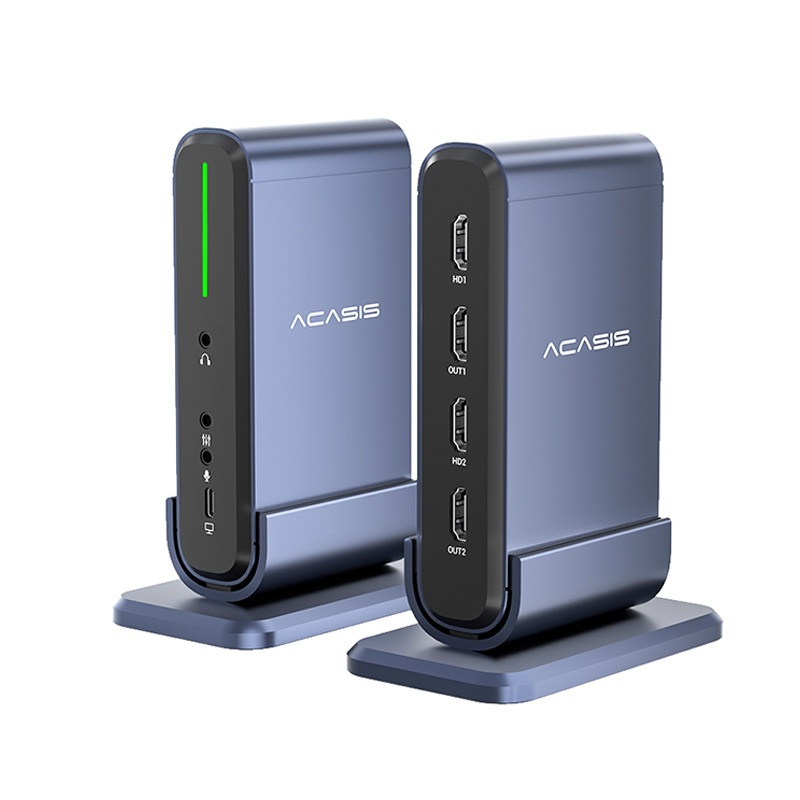 ACASIS Dual Channel Video Capture Card HDMI Switch USB3.0 4K60fps Game ...