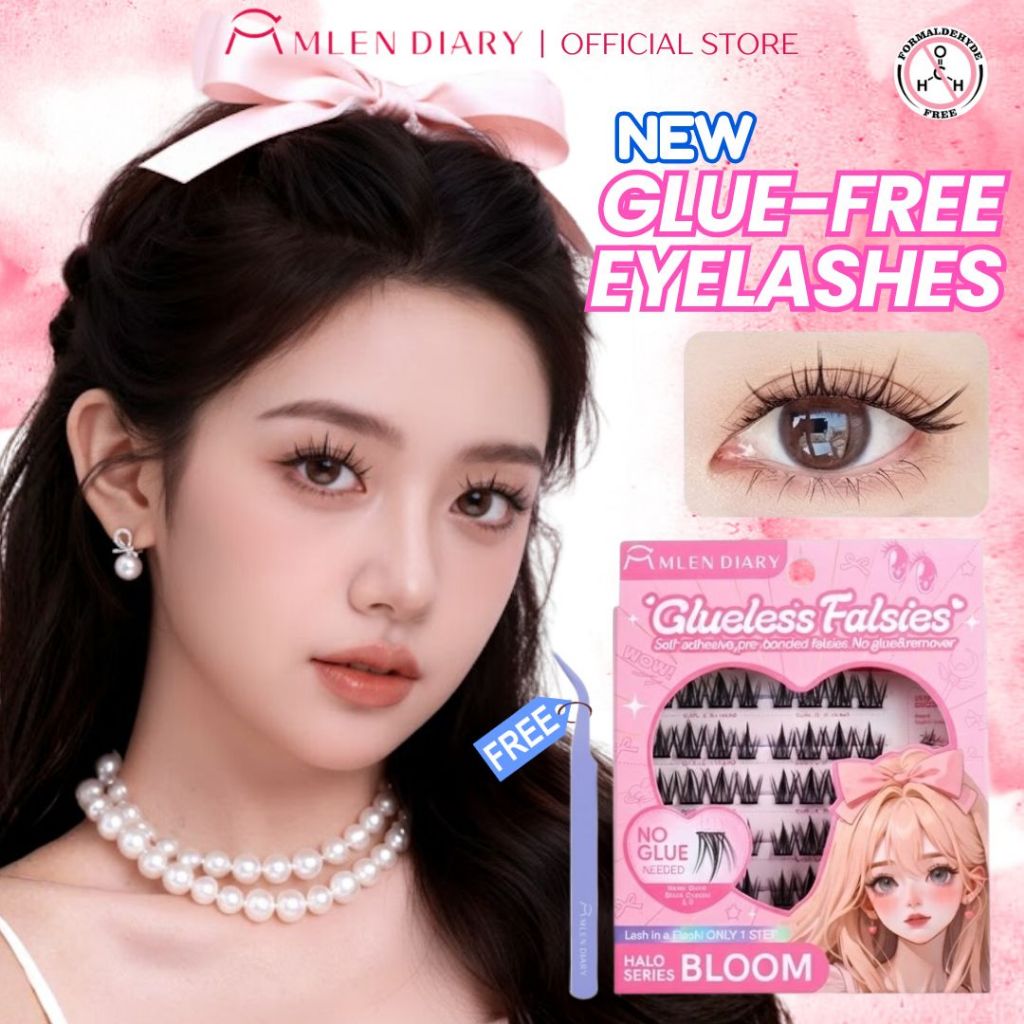 【No Need Glue】MLEN DIARY False Eyelashes Self Adhesive New Upgraded ...