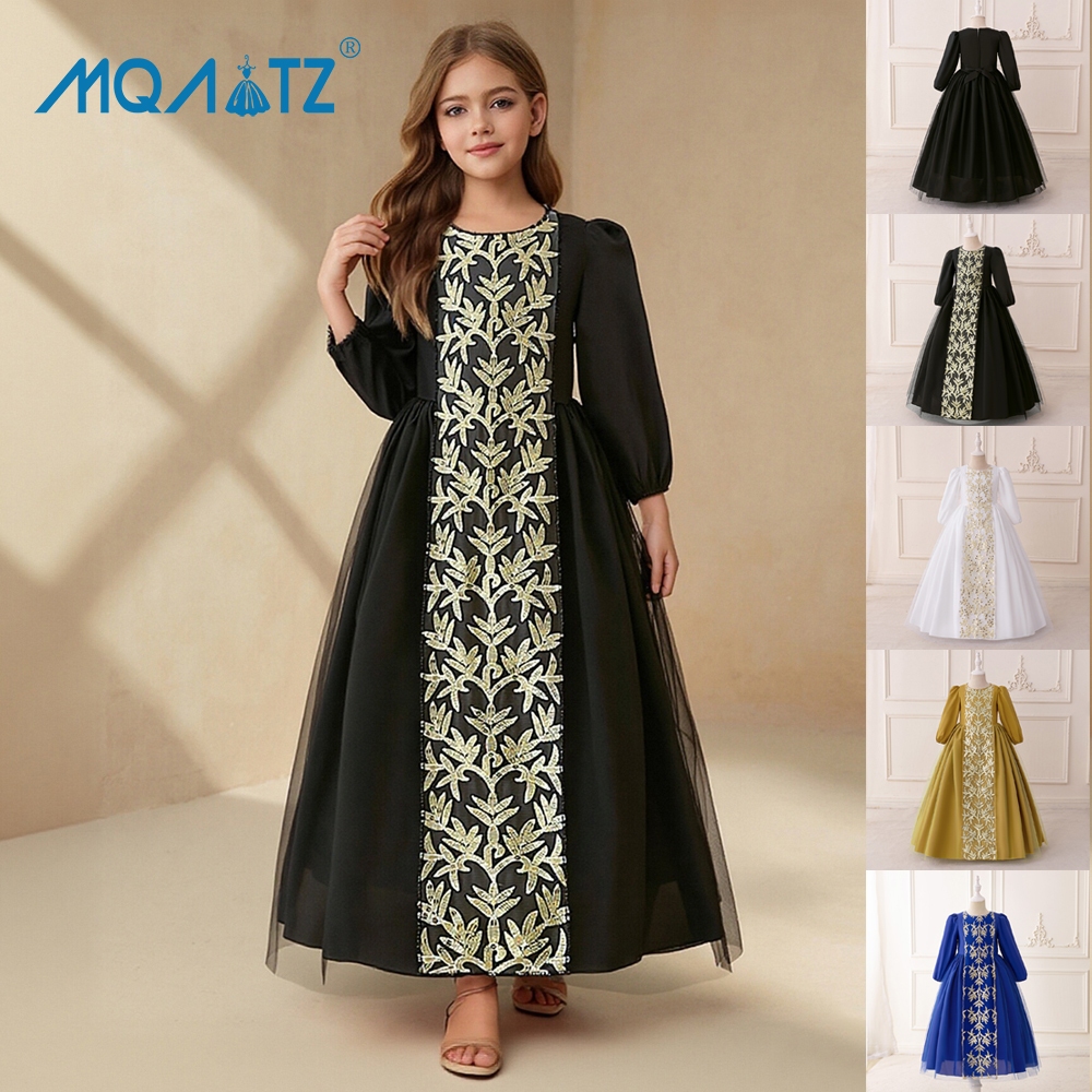 MQATZ Soft Raya Princess Girls Dress Muslim Dress For Kids Costume ...