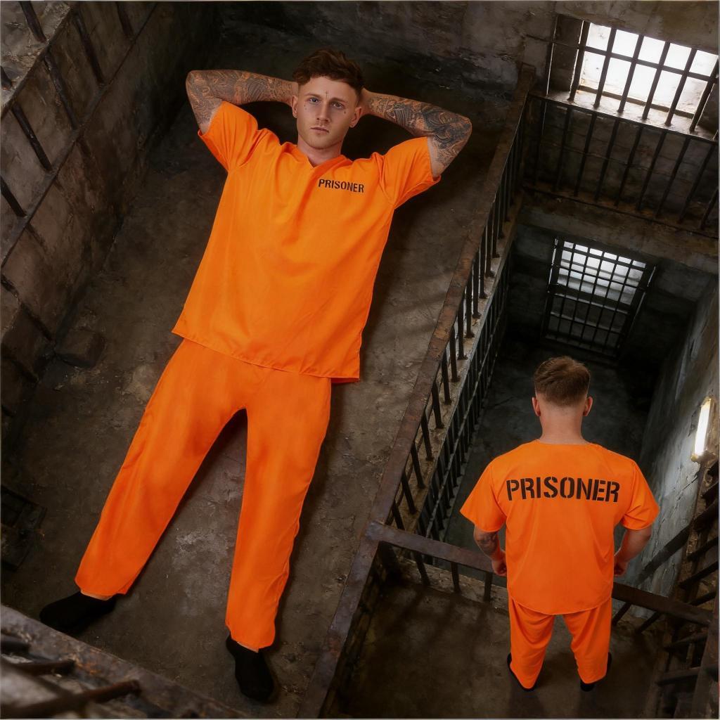 open lace back dress Child Not Guilty Prisoner Costume