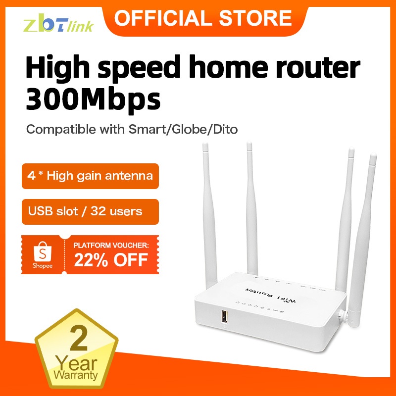 ZBTlink 300Mbps Router Wireless LAN Wireless Access Point Internet Wifi ...