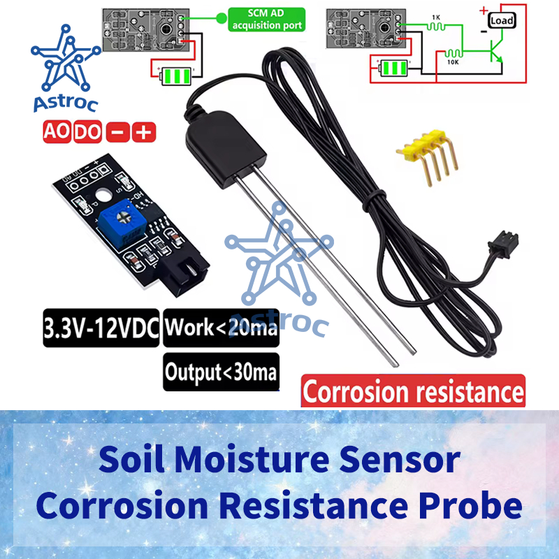 Soil Moisture Sensor and Soil Detector Module Test Soil Humidity Test ...