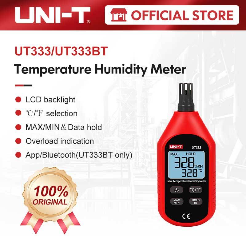UNI-T Mini Temperature Humidity Meters UT333 UT333BT Data Hold LCD ...