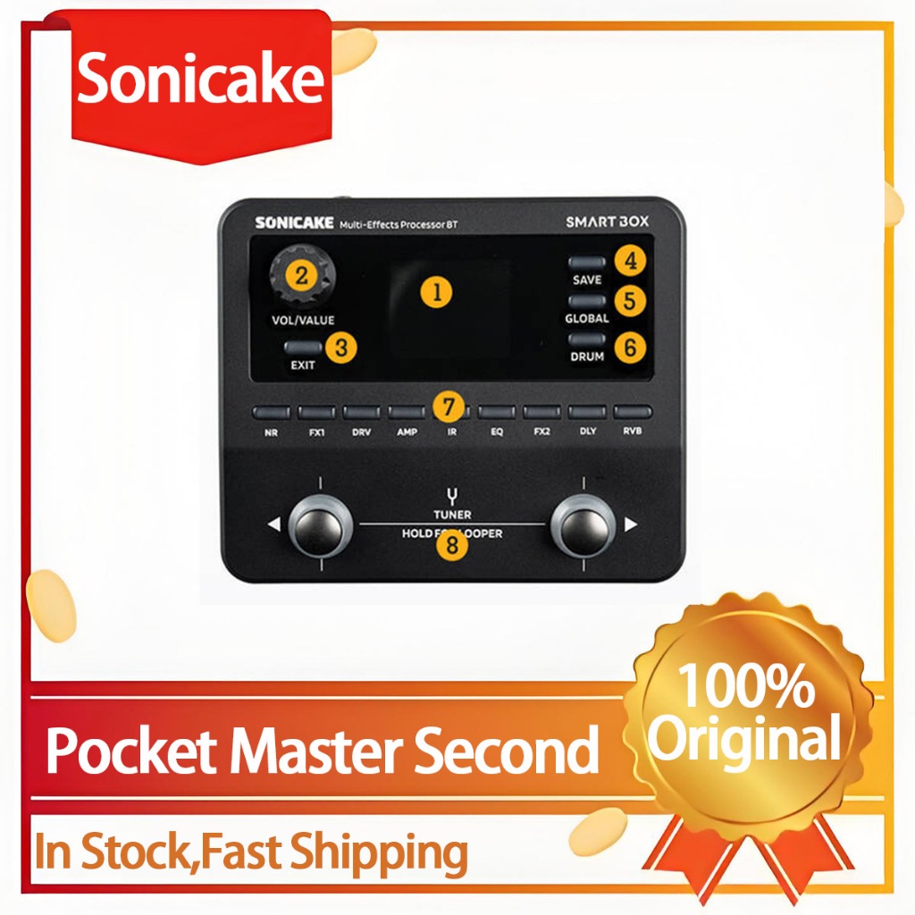 SONICAKE Second Generation SmartBox Electric Guitar Bass Bluetooth Drum ...
