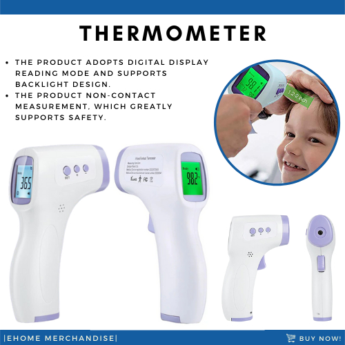 Non-Contact Thermometer Forehead infrared thermo scanner Double Color ...