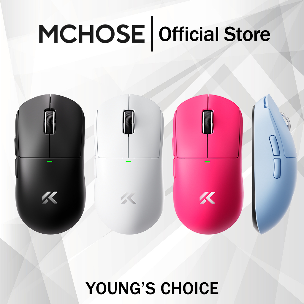 MCHOSE A5 V3 Ultralight 8K Wireless Ergonomic Gaming Mouse PAW3395 ...