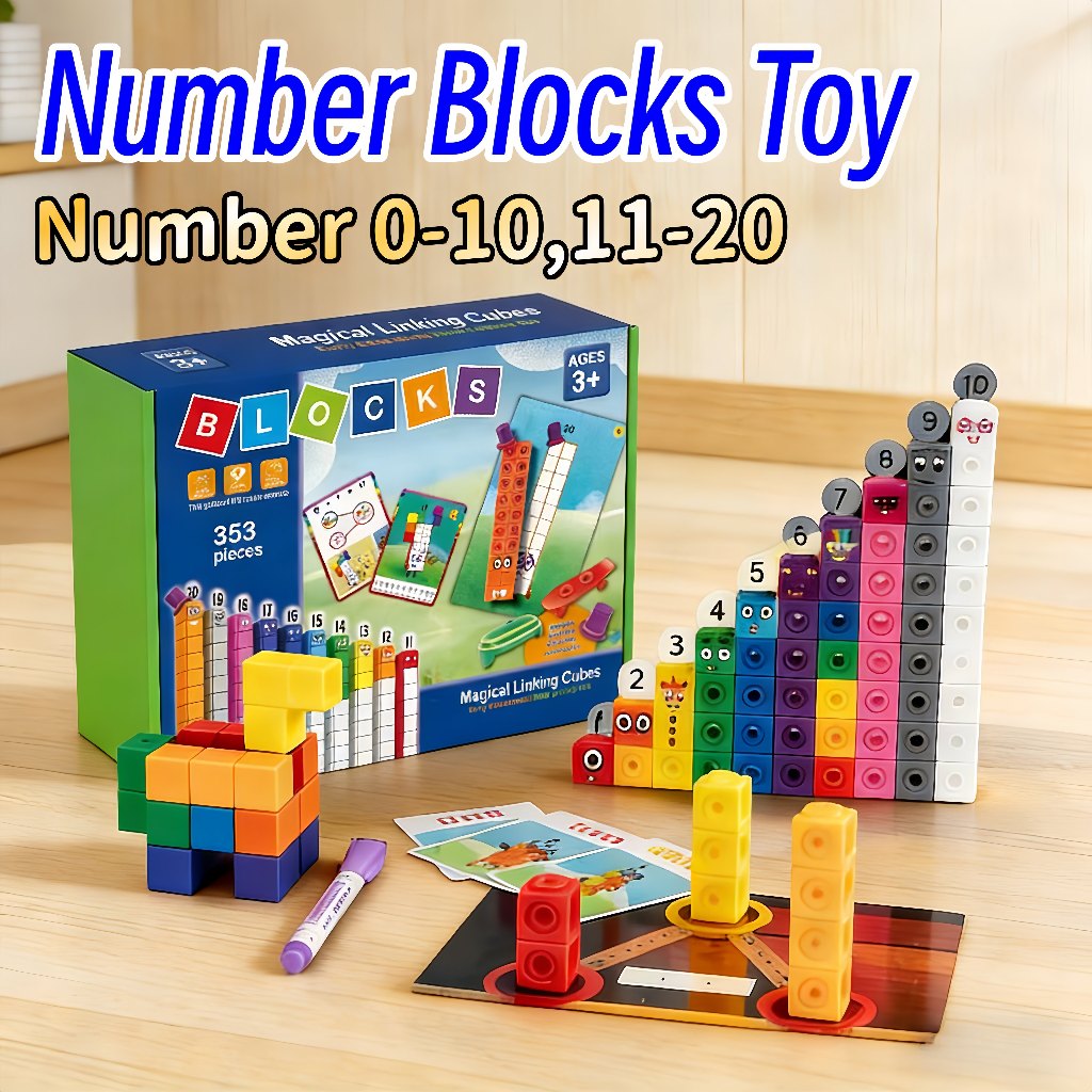 MathLink 0-10/11-20 Cube Multi-Play Stitching DIY Number Building ...