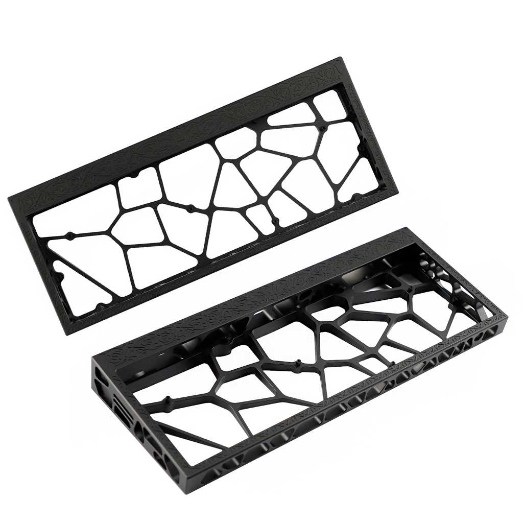 YMDK 60% Hollow60 V3 Pro Aluminum Carving Case For Wooting60HE