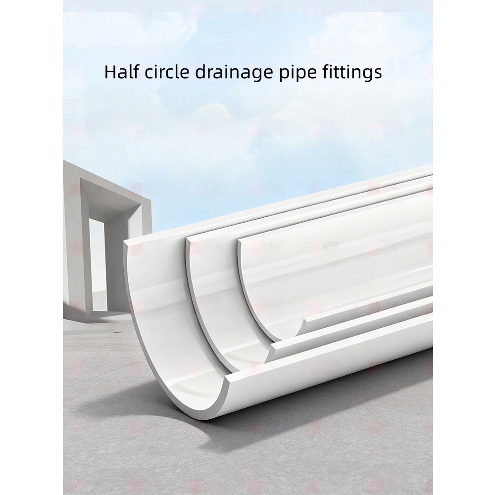 PVC Semi-circular Pipe Drainage Pipe U-Shaped Groove Container Pressure ...