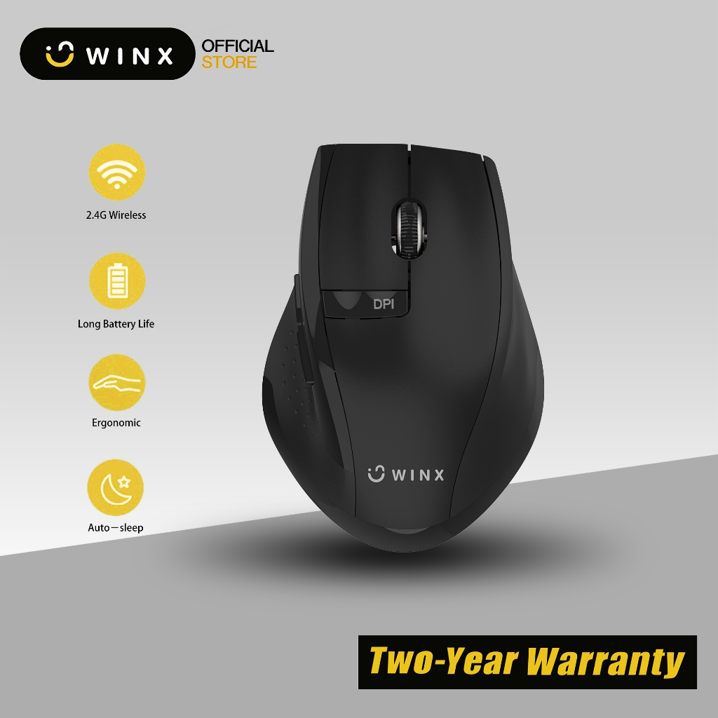 WINX Wired Mouse 3600DPI Compact light weight Silent for both left ...
