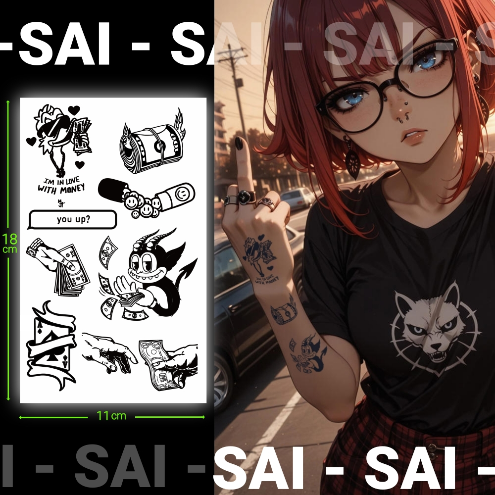SAI MAGIC TATTOO 168 Lasts To 2 Weeks Tattoo Sticker Waterproof Long ...