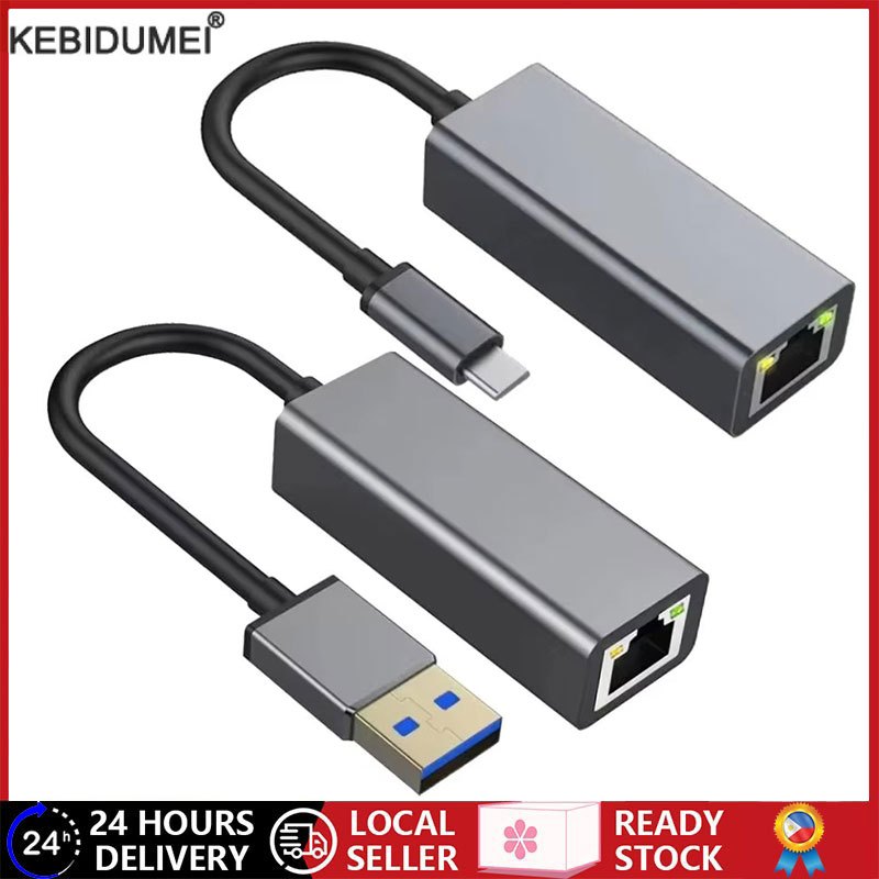 [Local Shipment] USB Type C Ethernet Adapter 1000Mbps USB 3.0 RJ45 ...
