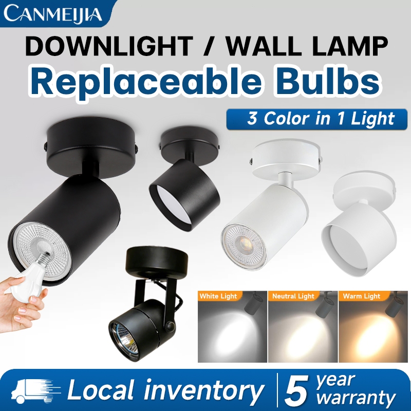 Led Downlight Foldable Ceiling Light Spotlight Replaceable Bulb Wall ...