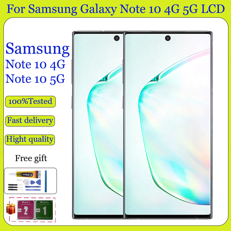 Original AMOLED For Samsung Galaxy Note 10 4G 5G LCD Display Touch ...