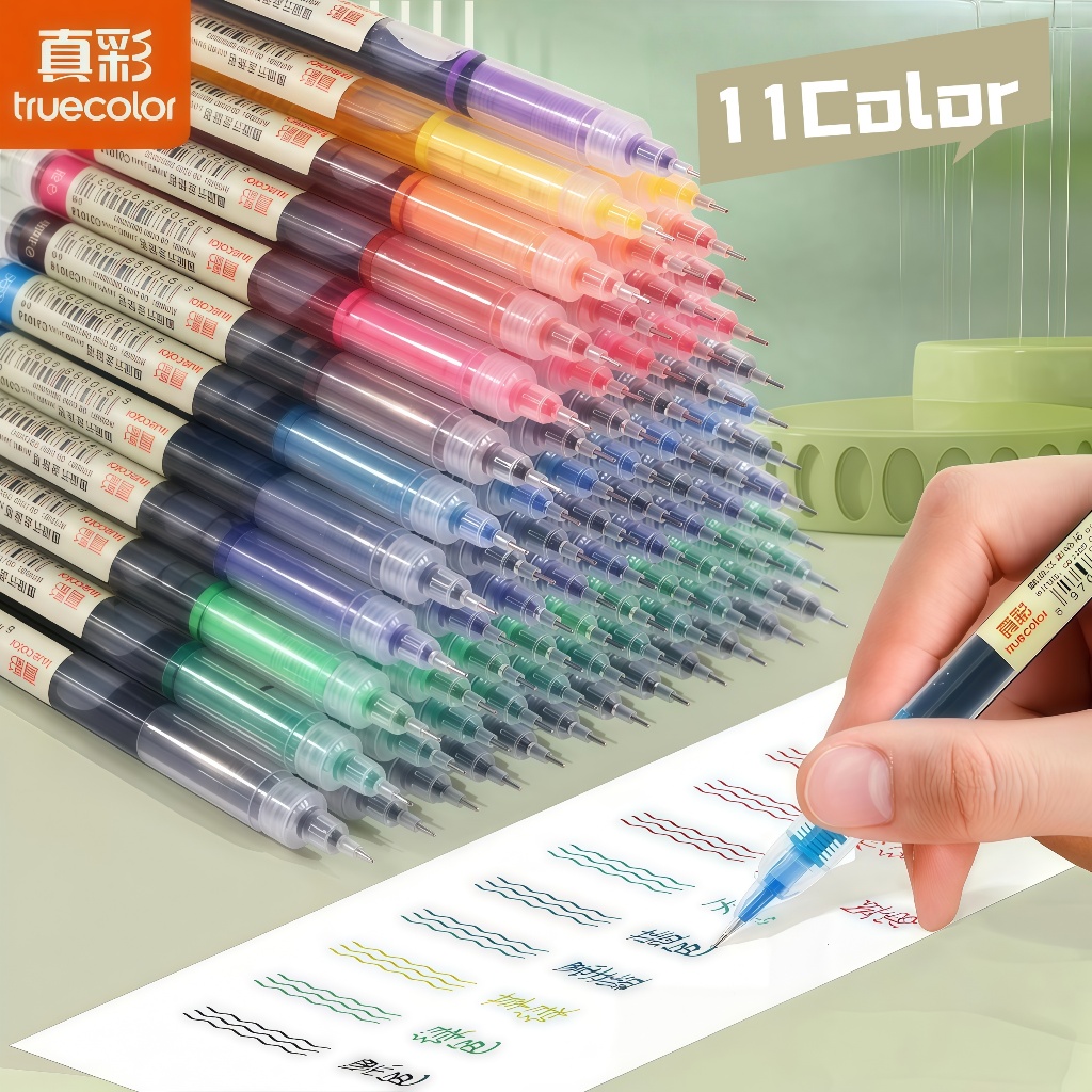 11 Colors Roller Pen Super Smooth Gel Pen 0.5mm Colorful Gel Pen Dry ...