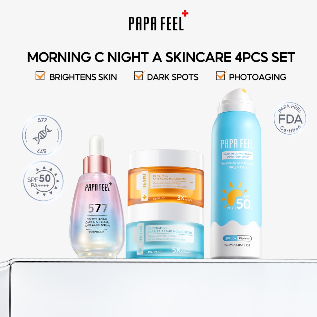 PAPA FEEL [FDA] [Morning C Night A 4PCS-Set] 577 Dark Spot
