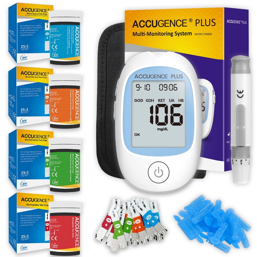 ACCU 4 in 1 Multifunction tester hemoglobin blood glucose uric acid ...