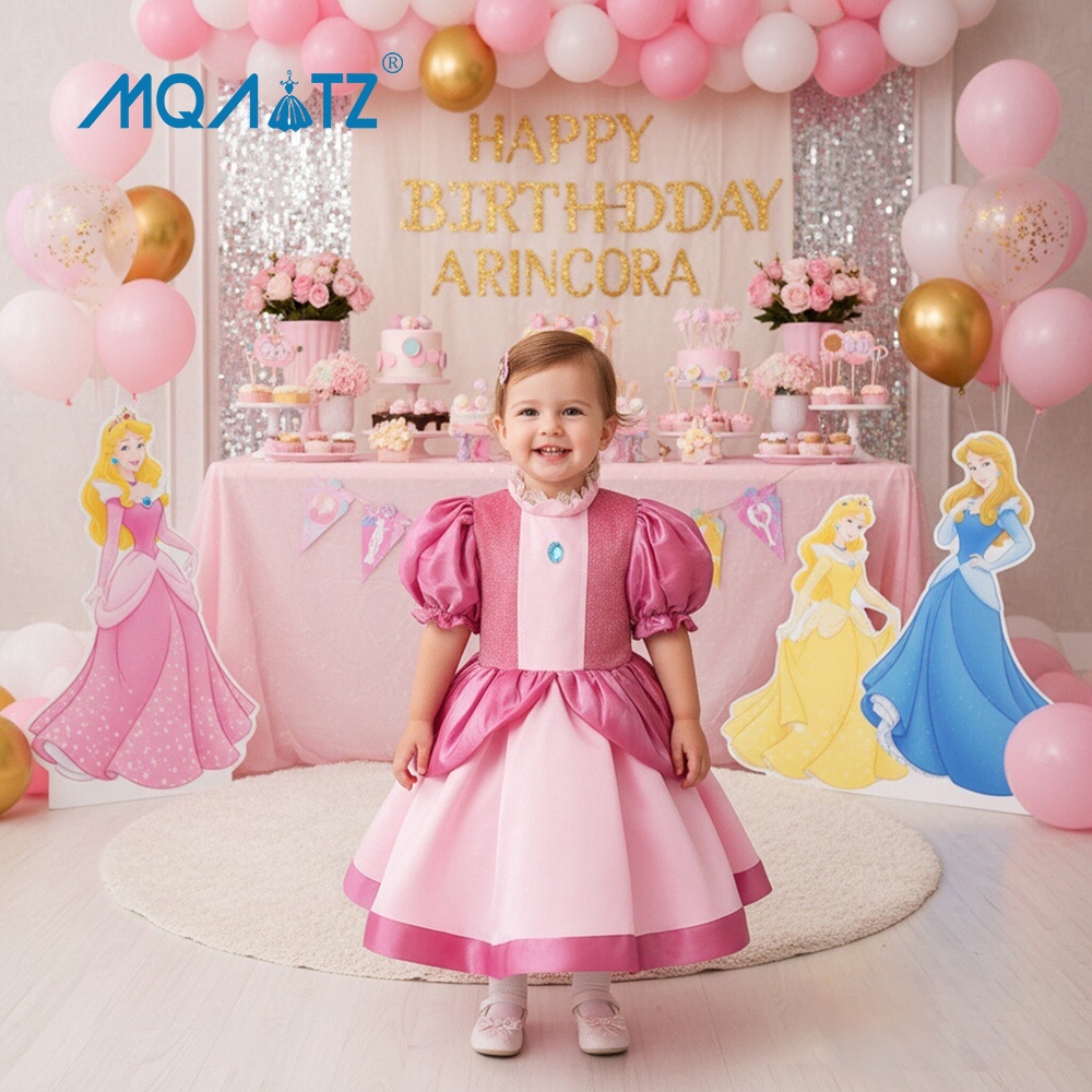 MQATZ Princess Peach Cosplay Baby Girl Dress Birthday Gown Girls Children  Costume Baptism Party Dresses 0-4 Year LAL25 | Shopee Philippines