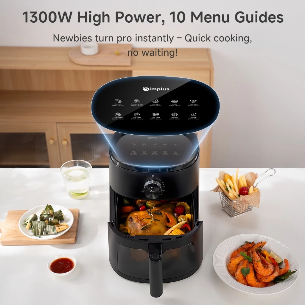 Simplus Air Fryer 5L Viewable Window LCD Touch Screen Philippines