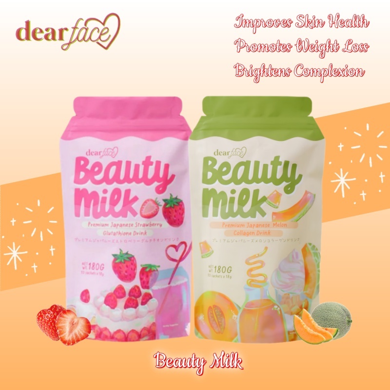 DEAR FACE Beauty Milk Collagen Drink FDA Approved 10 Sachets 180g