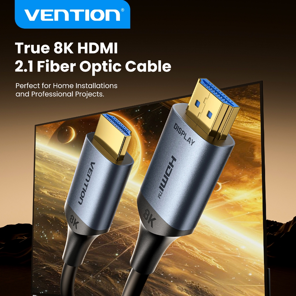 Vention 8K Fiber Optic HDMI 2.1 Cable 48Gbps A-Male to A-Male Supports ...