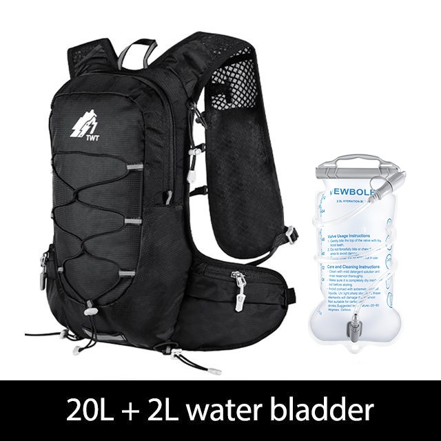 20l hiking backpack with a 2l hydration pack IX INOXTO Backpack, Waterproof Internal Frame Backpacks Hydration Water Bladder and Rain Cover for Men, Lightweight Travel Daypack for Cycling,Camping,Ski (blue) : Sports & Outdoors length main compartment to store other items like a jacket or sandwich in this backpack 20L Mountaineering Backpack: Waterproof Outdoor