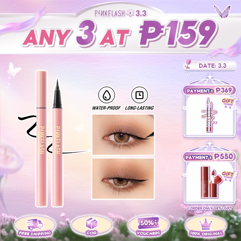 PINKFLASH Waterproof Black Liquid Eyeliner Easy To Wear Makeup Eye ...