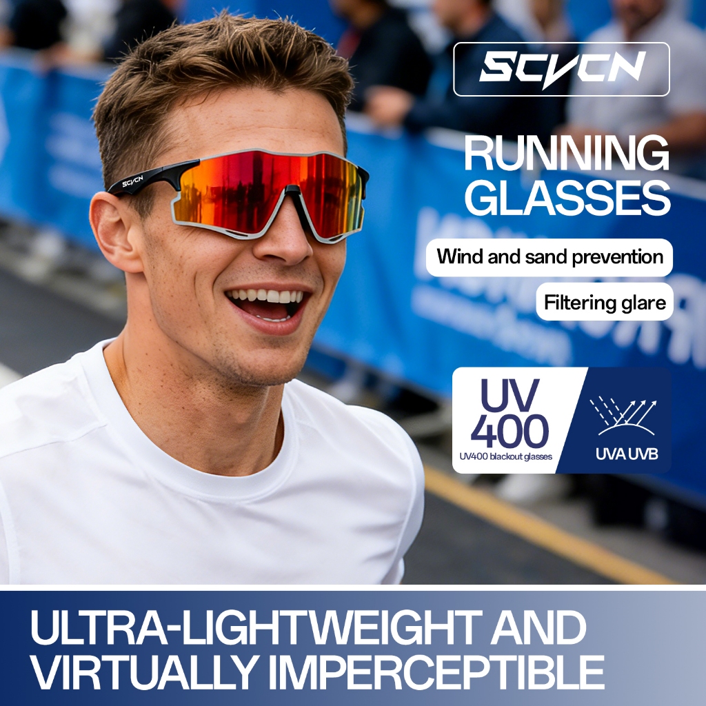 SCVCN New Lightweight Running Glasses UV400 Stylish Outdoor Sports ...