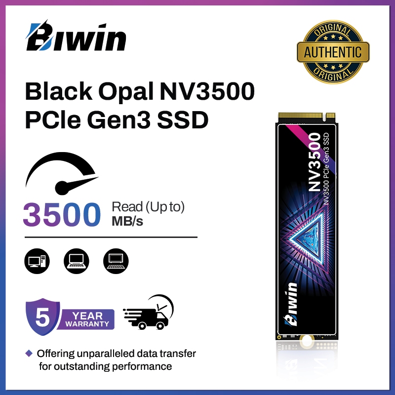 Biwin Black Opal NV3500 Gen3 SSD 1TB Internal SSD NVMe PCIe Gen3x4