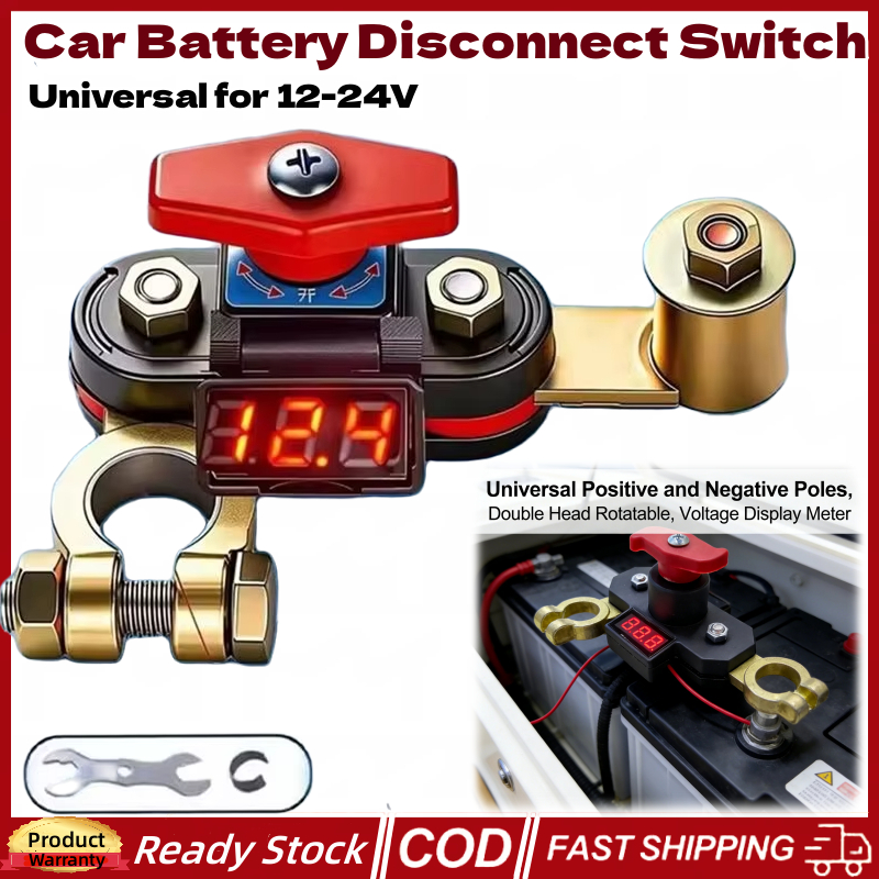(Local Stock) 12-24V Car Battery Disconnect Switch ON OFF, 360° Rotate ...