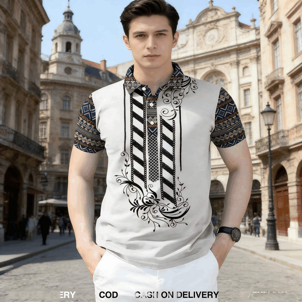 [Local 1-3days] 2026 New Year Men's Polo Barong Tagalog Global ...