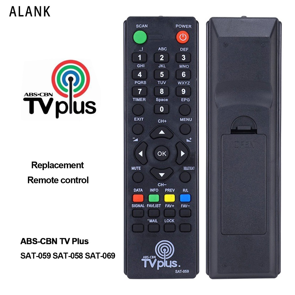 ALANK TV Box Remote Control TV Plus ABS-CBN FOR TV Plus SAT-059, SAT ...