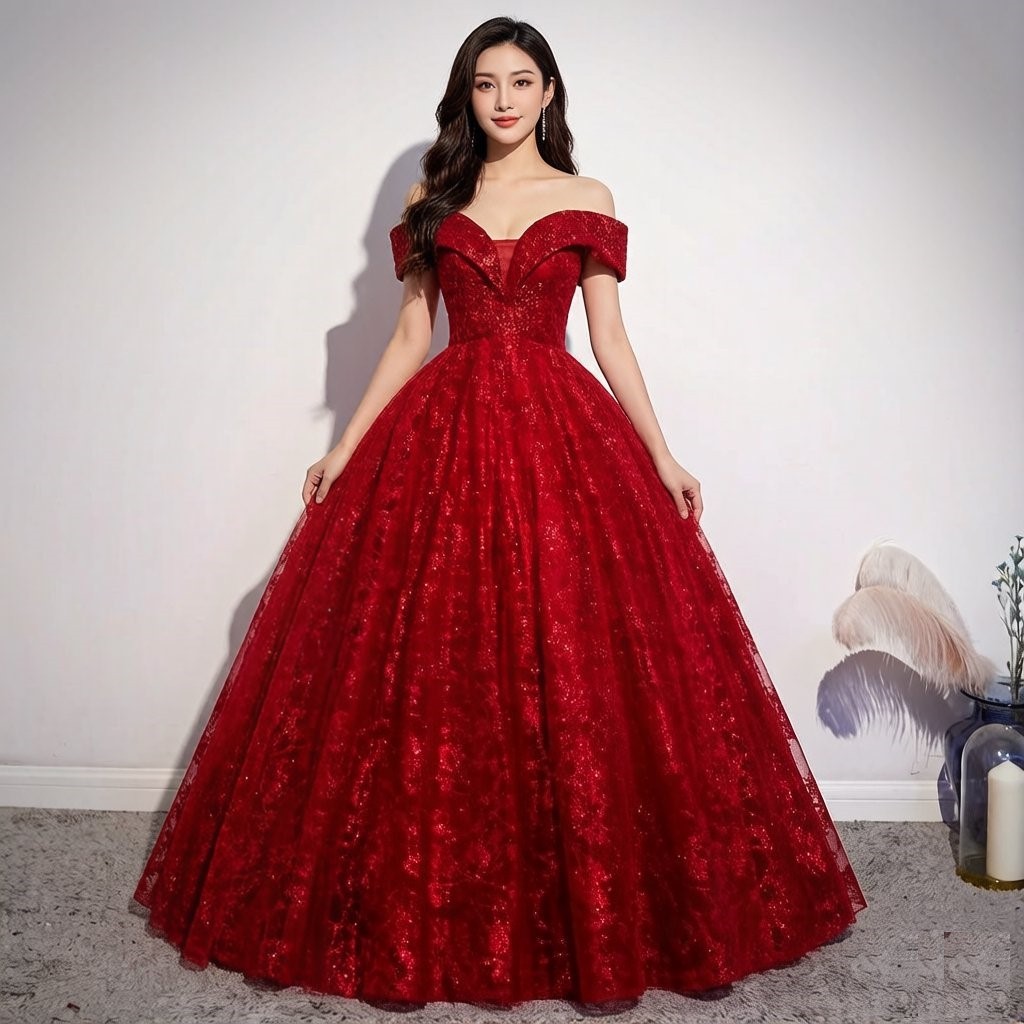 debut red dress Bold and Beautiful Red Debutante Gown  Camille Garcia Bridal Couture