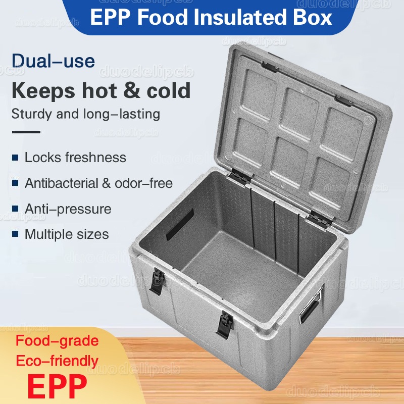 46L Foam Ice Box Non-toxic EPP Sturdy and Durable Camping Cooler Food ...