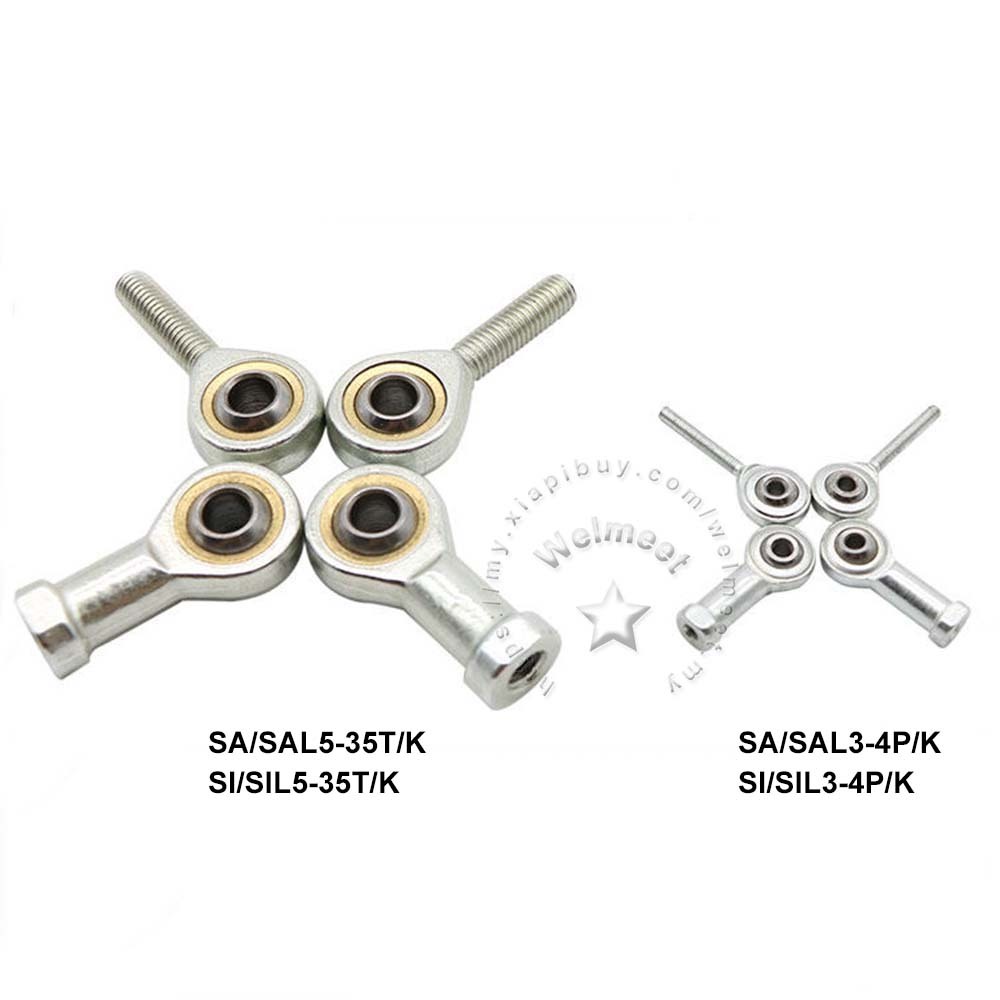 SA/SAL/SI/SIL 3/4P/K 5/6/8/10/12/14/16/16/20T/K Rod End Spherical Plain ...