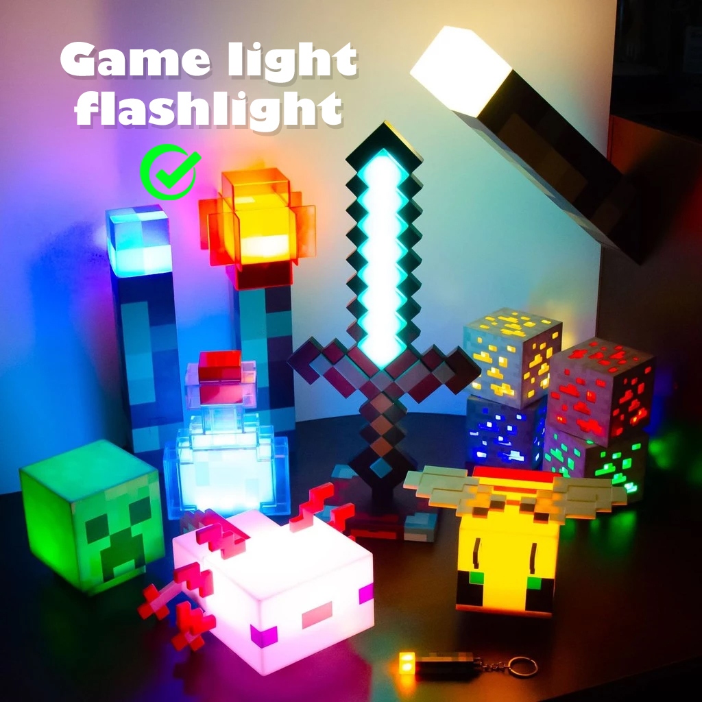 Minecraft Torch Light Charge Night Light Minecra Game Light Flashlight ...
