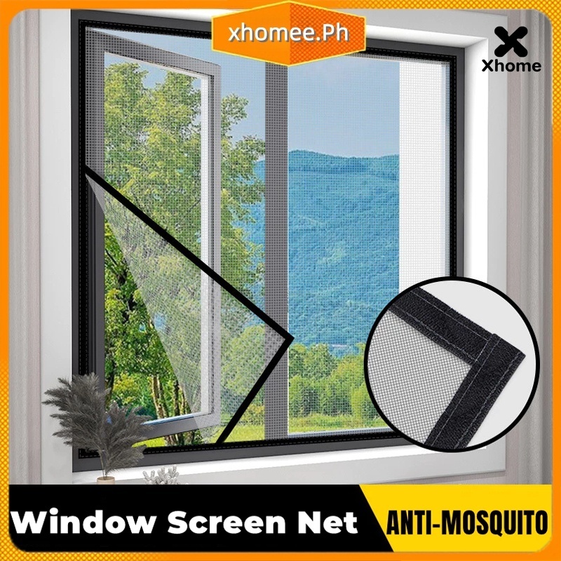 Self-adhesive Velcro mosquito-proof window screen, door curtain mesh ...