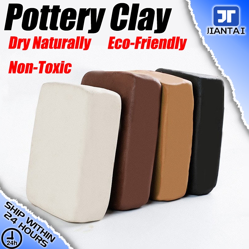 500g Pottery Clay Natural Air Dry Modeling Clay Non Toxic Clay Children ...