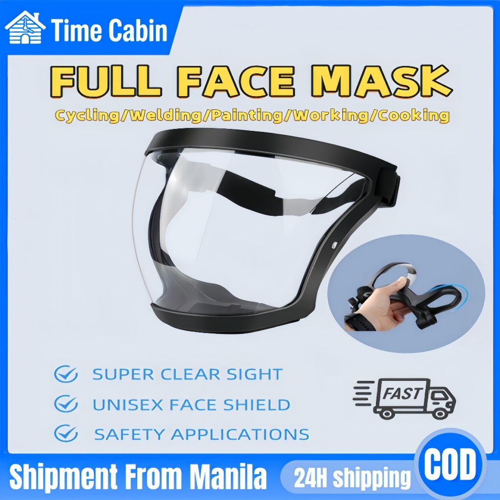 Transparent Full Fcae Mask Anti Fog Dustproof Face Shield Work ...