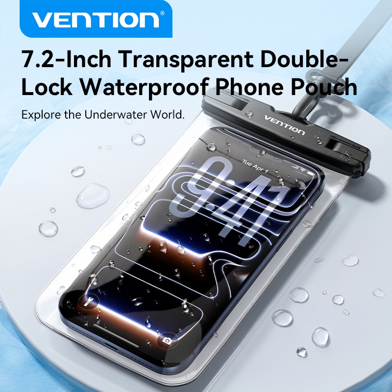 Vention Phone Waterproof Case Dual Buckle IPX8 Protection Bag for ...