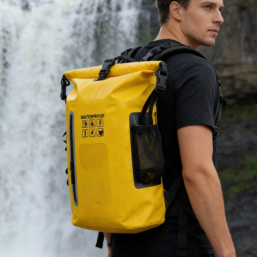 30L waterproof bag Backpack Canvas backpack Outdoor travel waterproof ...