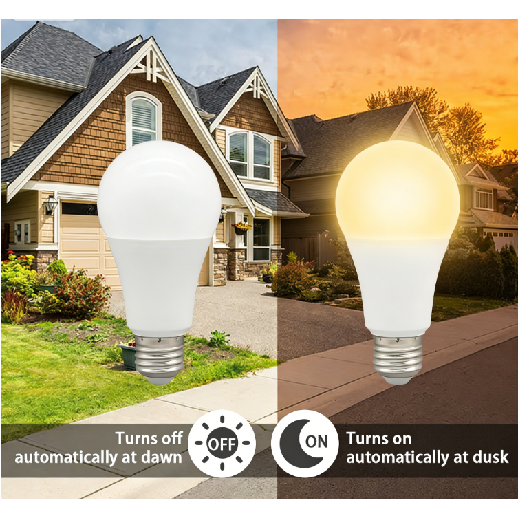 LED light sensor bulb intelligent lighting fixture automatically turns ...