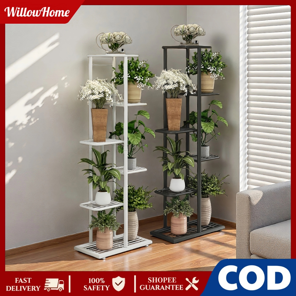 Metal 4/5/6/7 Layer Flower Rack, Living Room Balcony Floor Standing ...