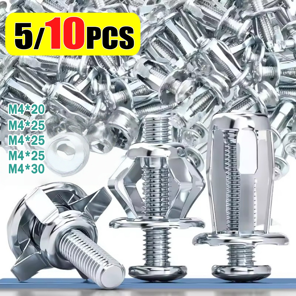 5/10Pcs Petal Shape Rivet Nut Screw Bolt Kit Expansion Metal Rivetnut ...
