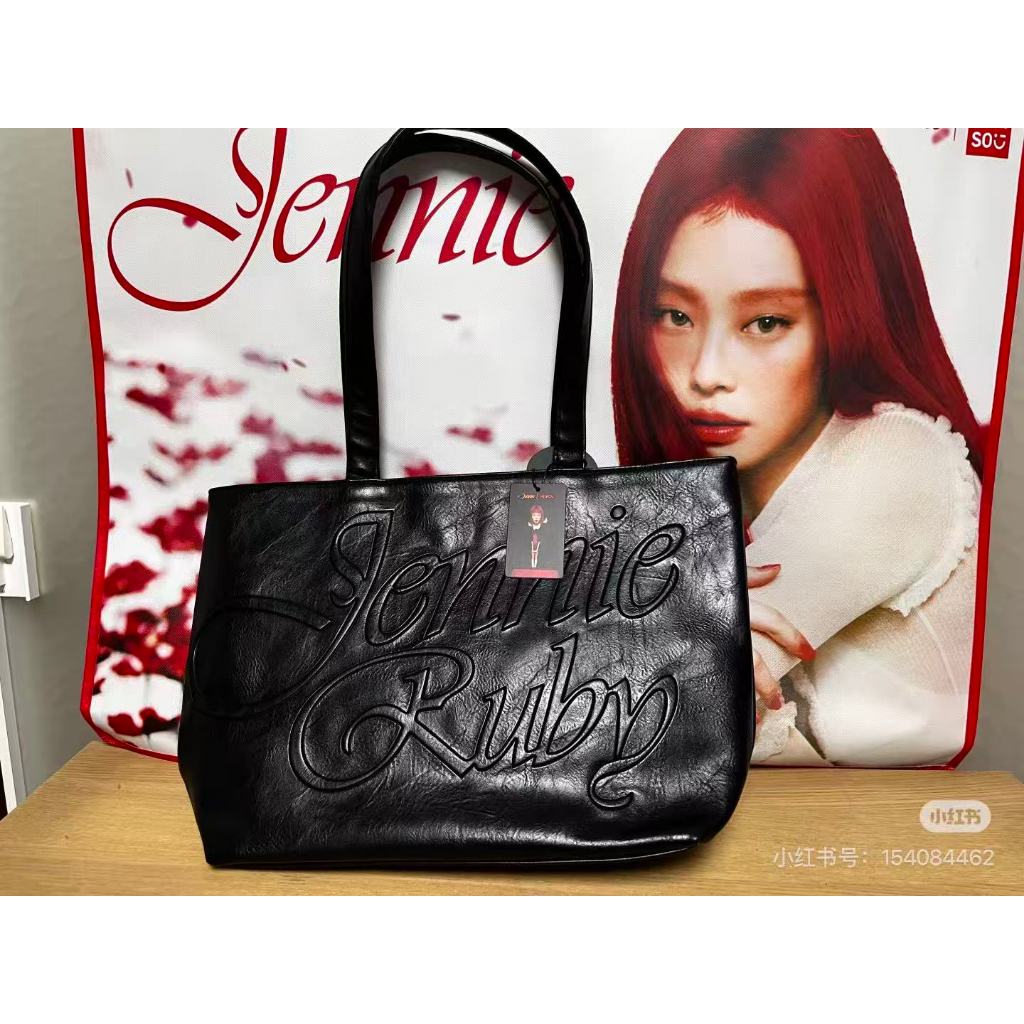 Miniso & Jennie Ruby PU tote bag shoulder bag 43CM | Shopee