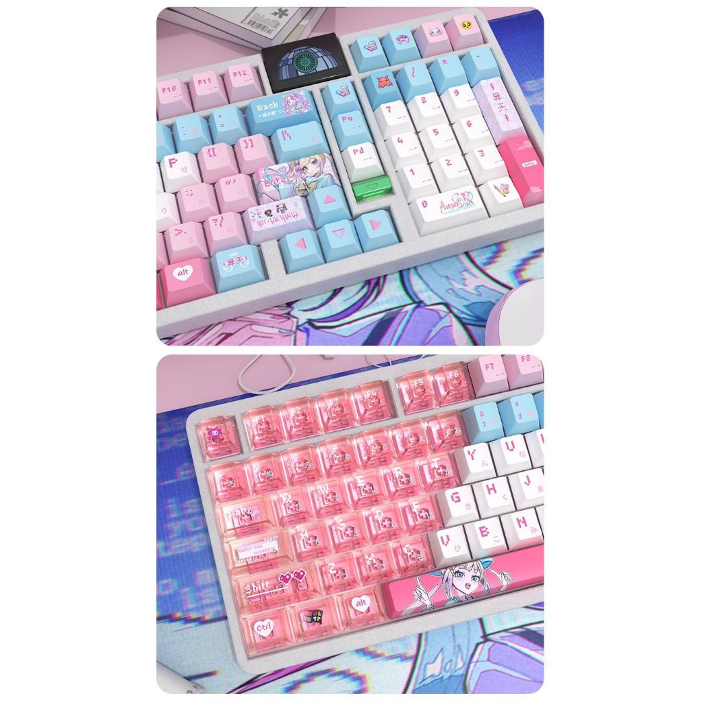 Needy Streamer Overload Keycaps Dye-Sublimation PBT+PC keycap for ...