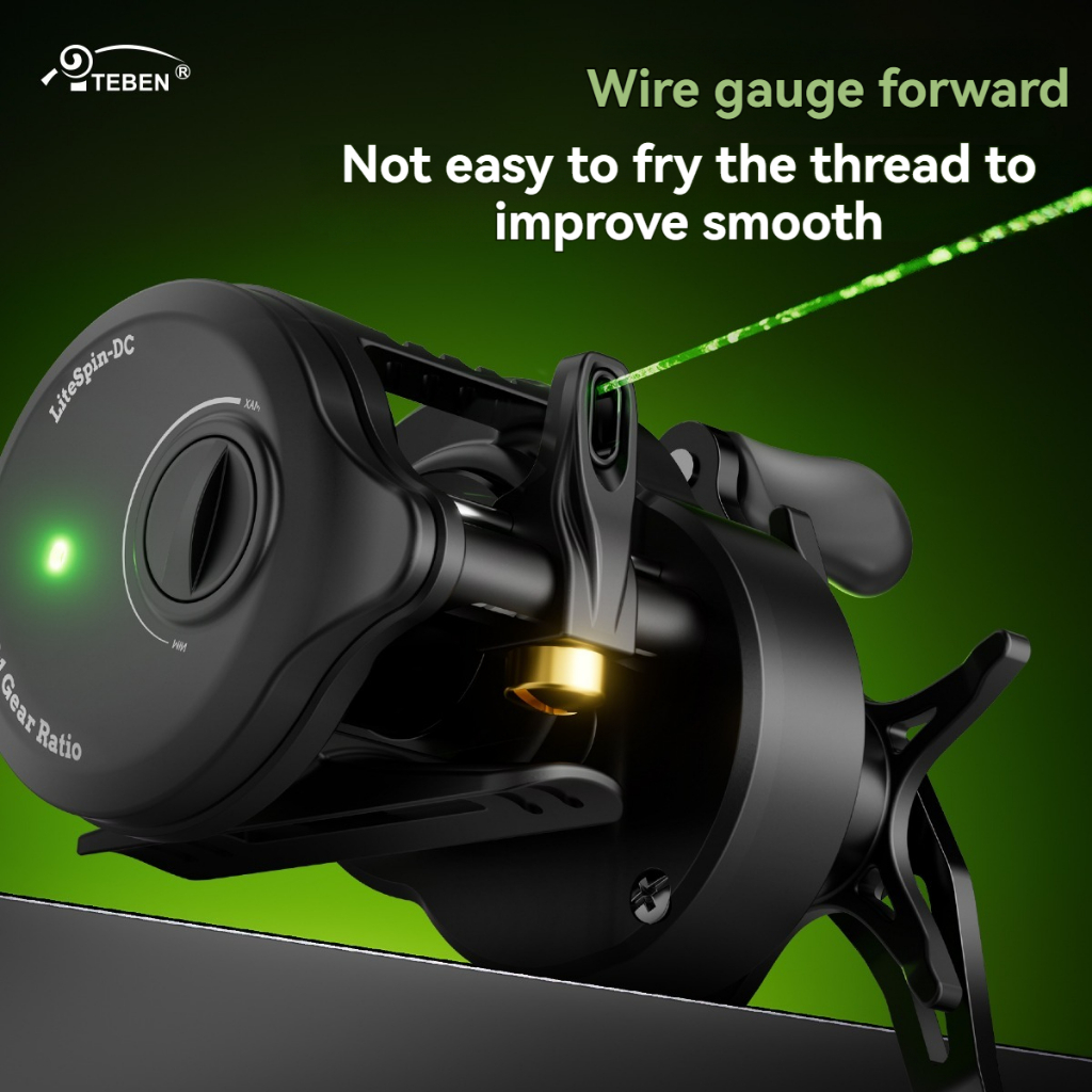 TEBEN LiteSpin-DC SDC Smart Reel: 7.2:1 Gear, Electronic Brake