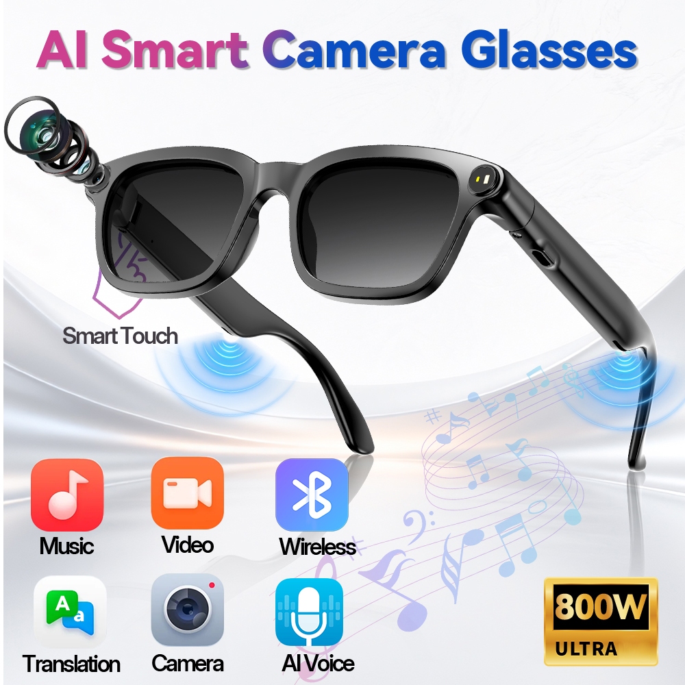 PEJE M08 AI Smart Glasses Camera 8MP Shooting In 1s Real-Time